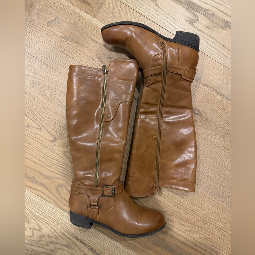 Size 8 Jessica Cline knee high fashion boots - Picture 3 of 6